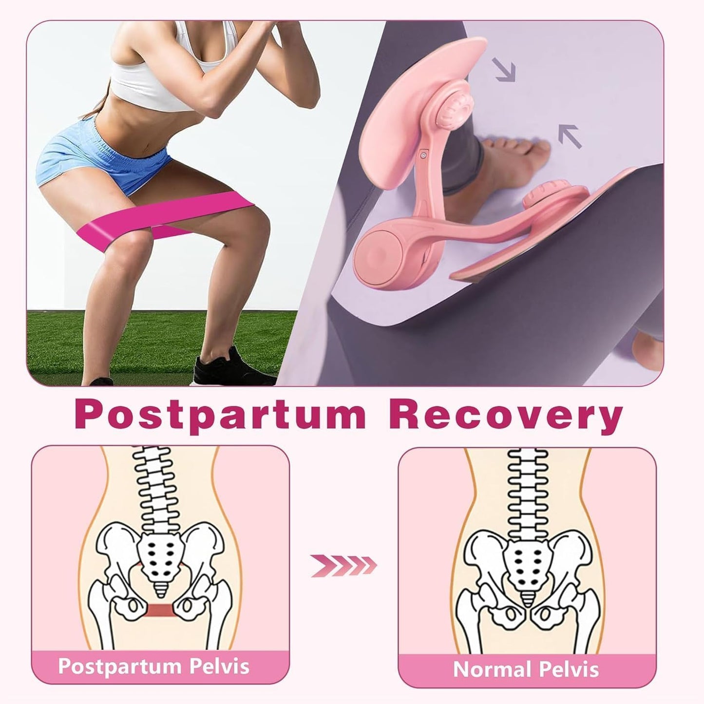 Hip & Pelvic Trainer Kegel Exerciser, Pelvic Floor Trainer, Kegel Trainer for Postpartum Rehabilitation