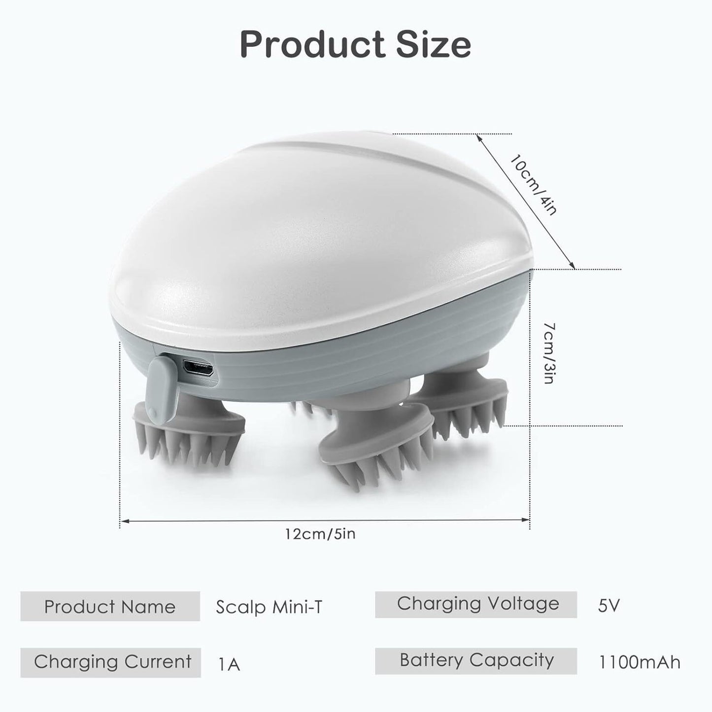 Electric Scalp Massager, 3 Modes Head Massager Scalp Hair Growth Portable Waterproof Pet Massager for Dogs and Cats