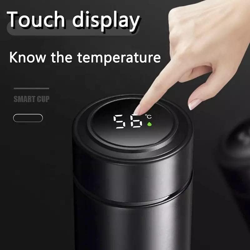 Stainless Steel Temperature Water Bottle Thermos, Double Wall Vacuum Intelligent Cup with LCD Smart Display for Office, Home, Gym, Outdoor Travel Hot and Cold Drinks