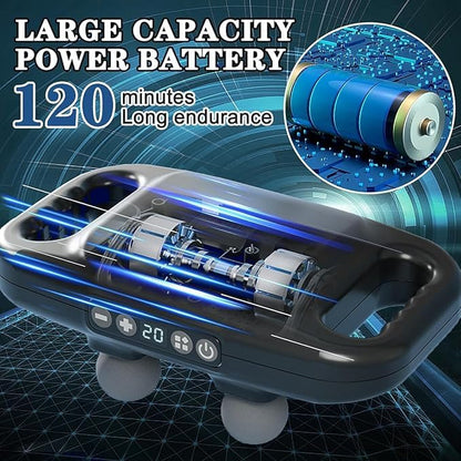 4D Massage Gun Deep Tissue Massage Gun with 4 Interchangeable Heads/Body Muscle Massager for Back, Neck, and Body Pain Relief Rechargeable With 4X Power