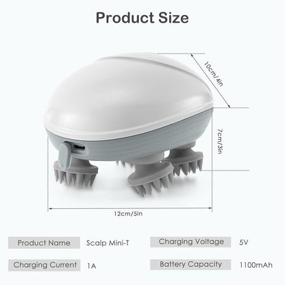 Electric Scalp Massager, 3 Modes Head Massager Scalp Hair Growth Portable Waterproof Pet Massager for Dogs and Cats